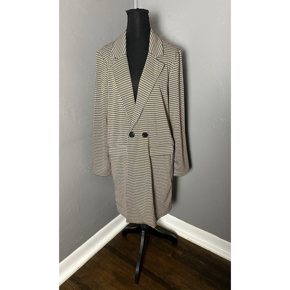 Philosophy Women’s Long Line Plaid Jacket Size Medium Fall‎ Academia Preppy